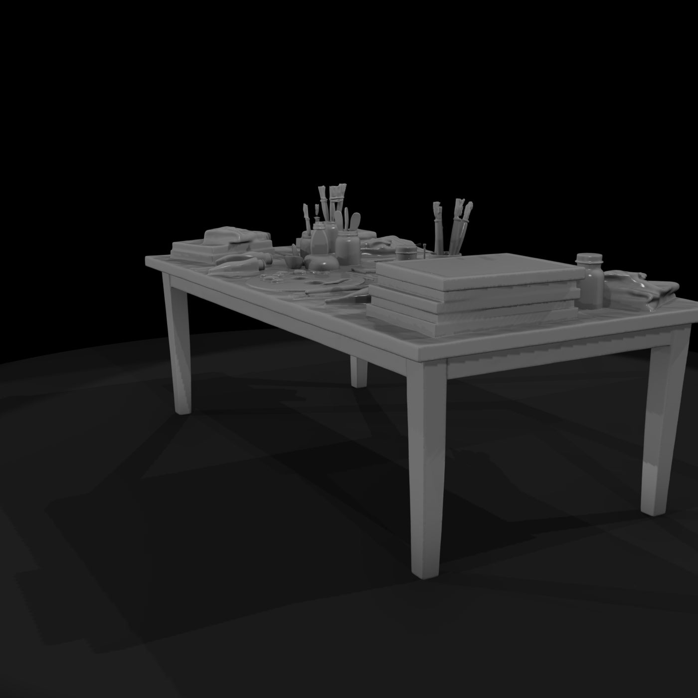art-supplies-table