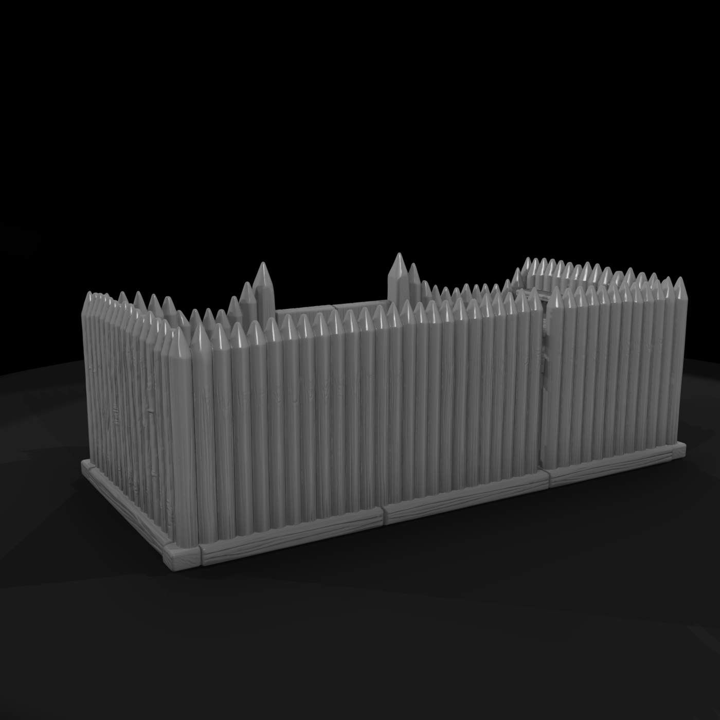 Mil 011 Civil War Palisade Wall Gate