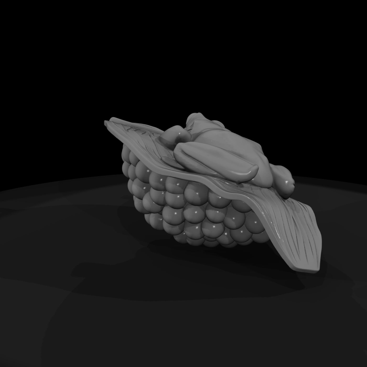 stylized-tree-frog-on-leaf-miniature-610690