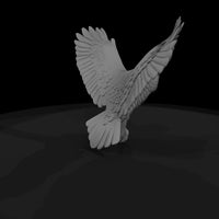 stylized_matte_flying_owl_3d_model_prnretsl — thumbnail 5