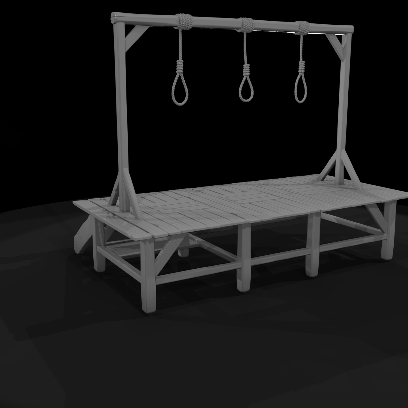 Old West Wooden Gallows