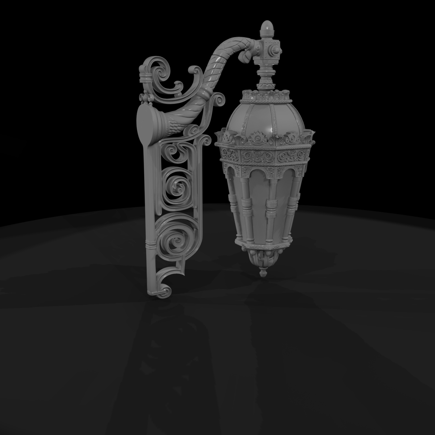 Ornate Victorian Wall Lantern — Lamp