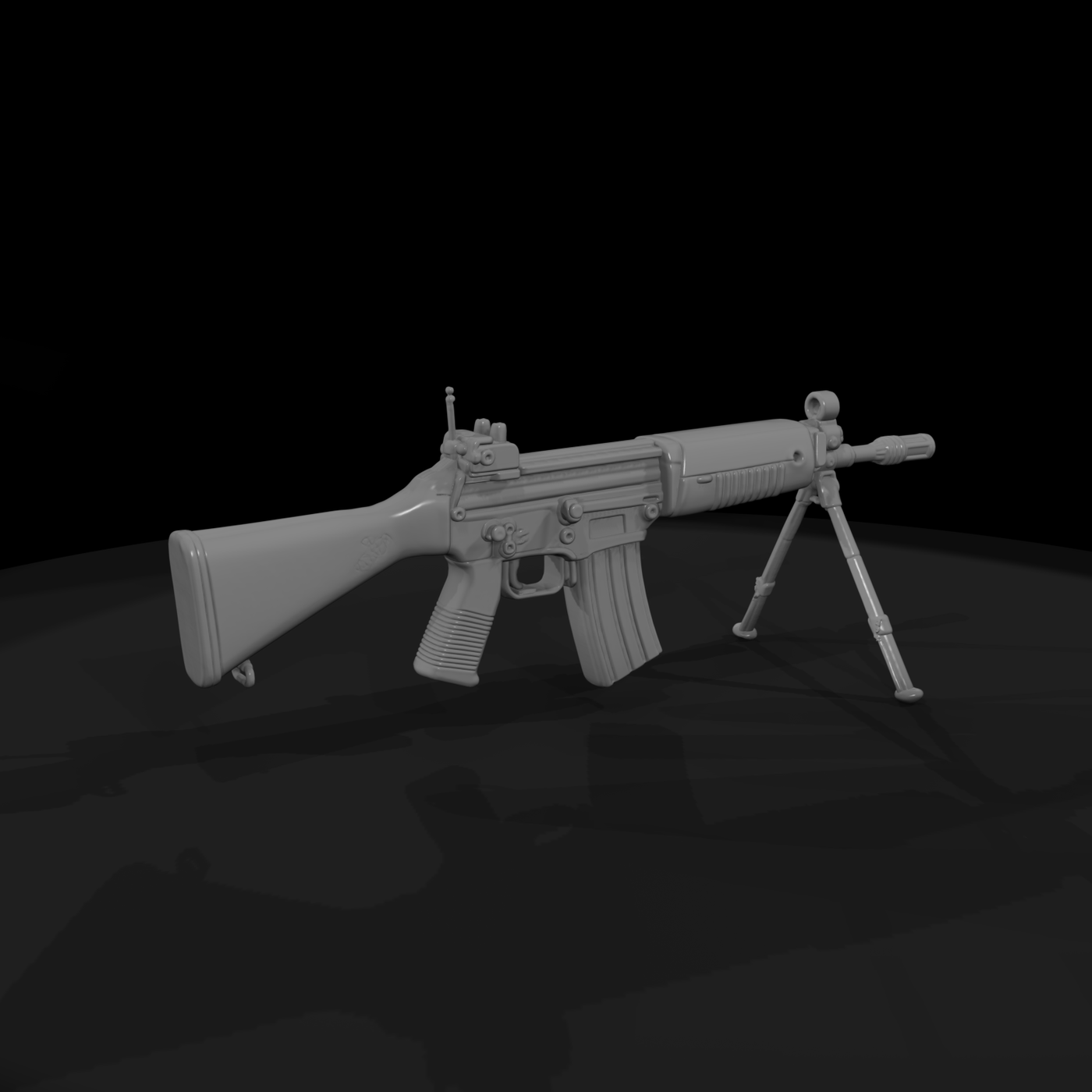 Folding-Stock Assault Rifle