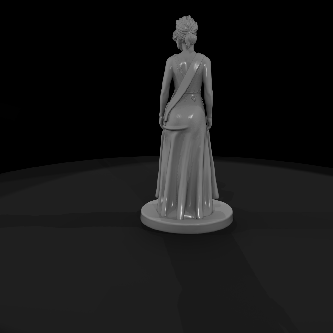 Beauty Pageant Contestant in Evening Gown
