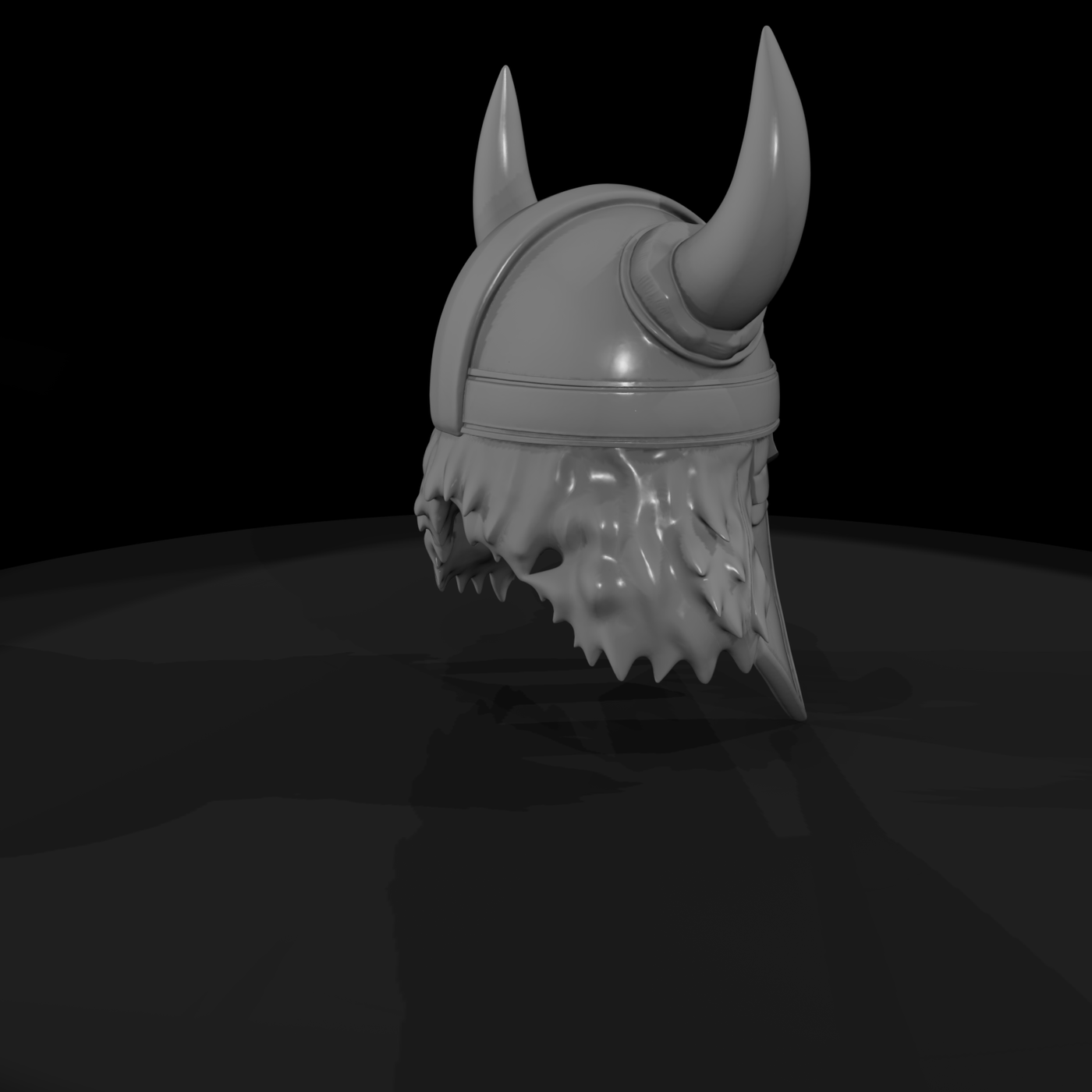 Stylized Horned Viking Helmet
