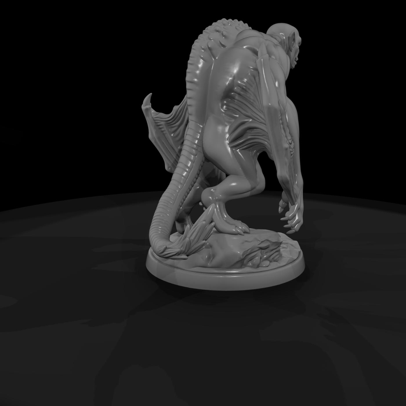 Stylized Winged Vampire 3D Miniature Model Xd95Er8