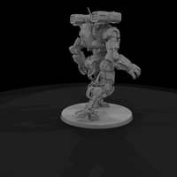 Piloted Battle Mech with Missile Pods — thumbnail 6