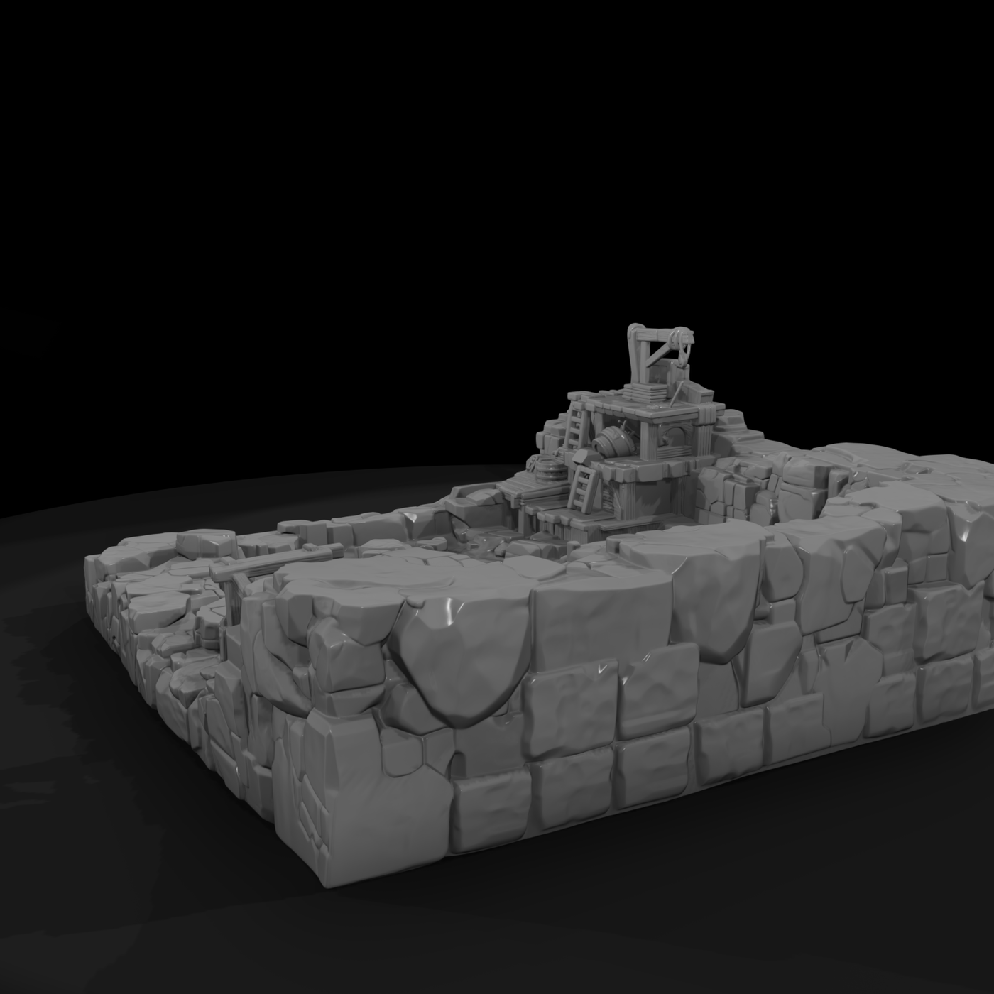 Flooded Quarry Pit with Hoist
