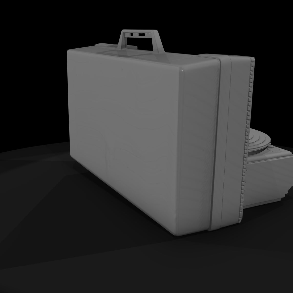 monochrome_retro_portable_turntable_3d_model
