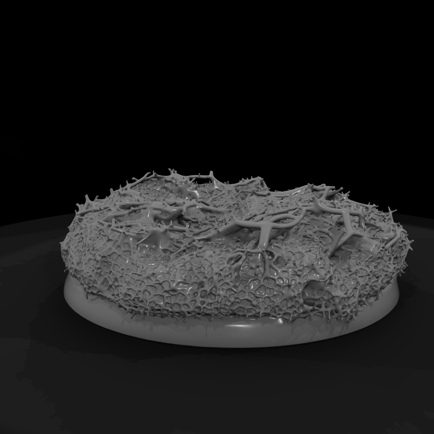 Stylized tangled lichen wargame base