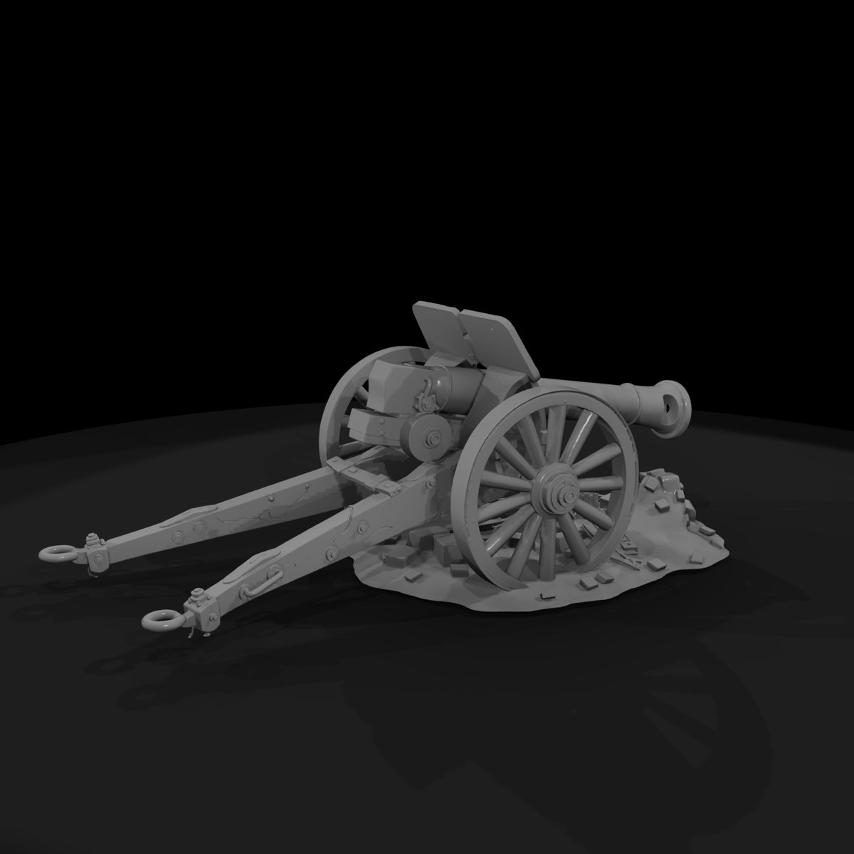 wwi-field-artillery-cannon-ho-1-87-3d-printable-miniature-125758