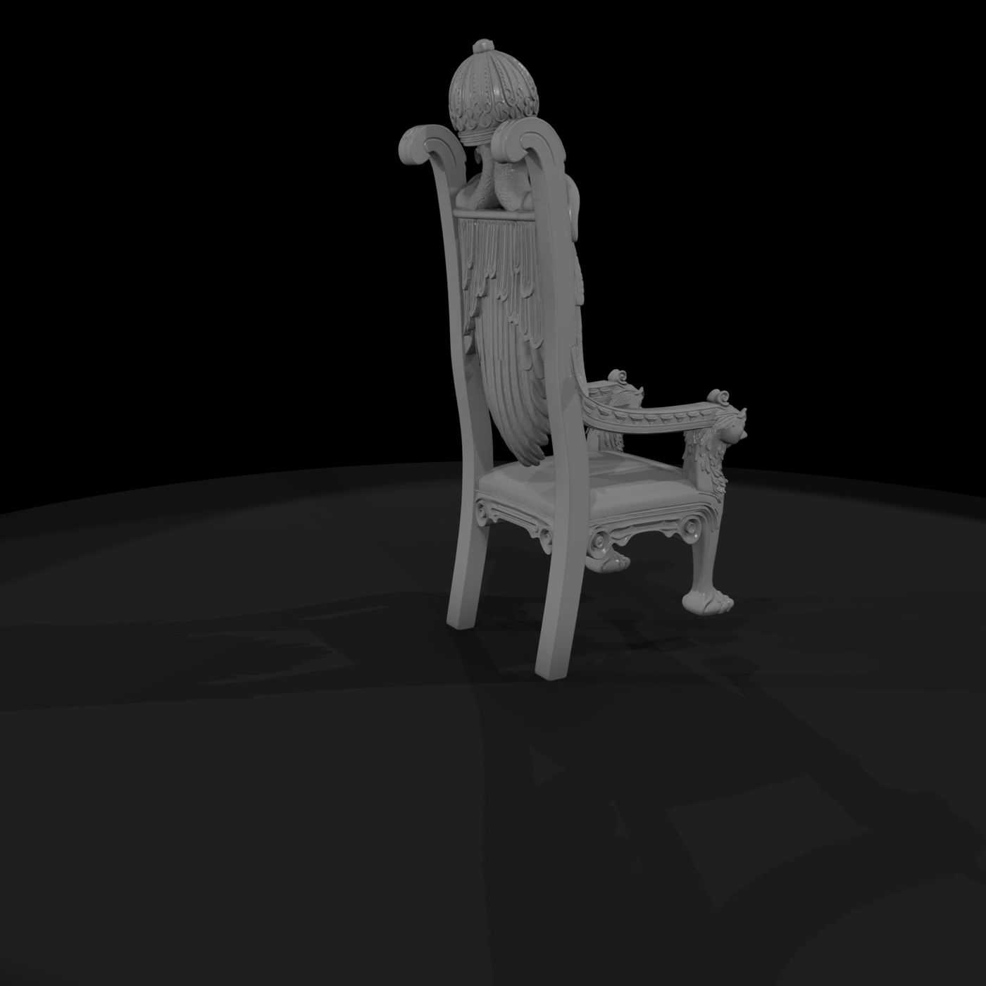 Ornate Heraldic Throne