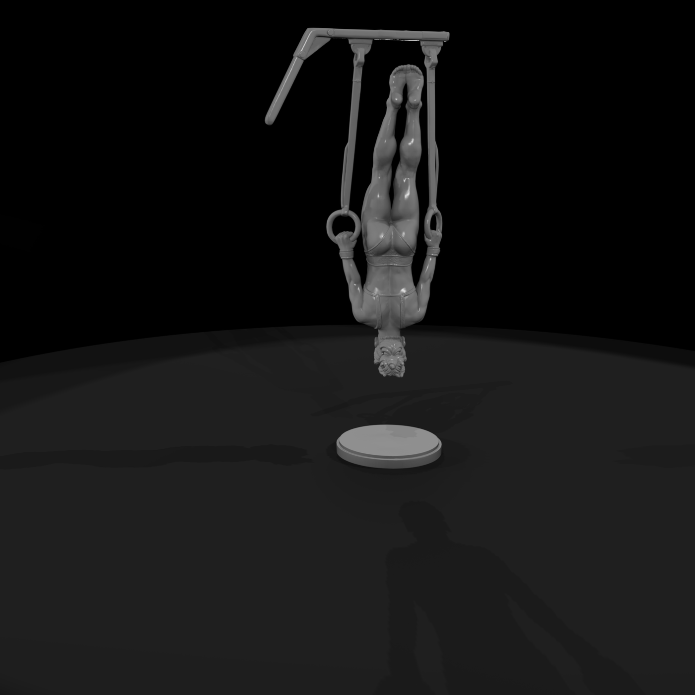 Gymnast Inverted on Still Rings