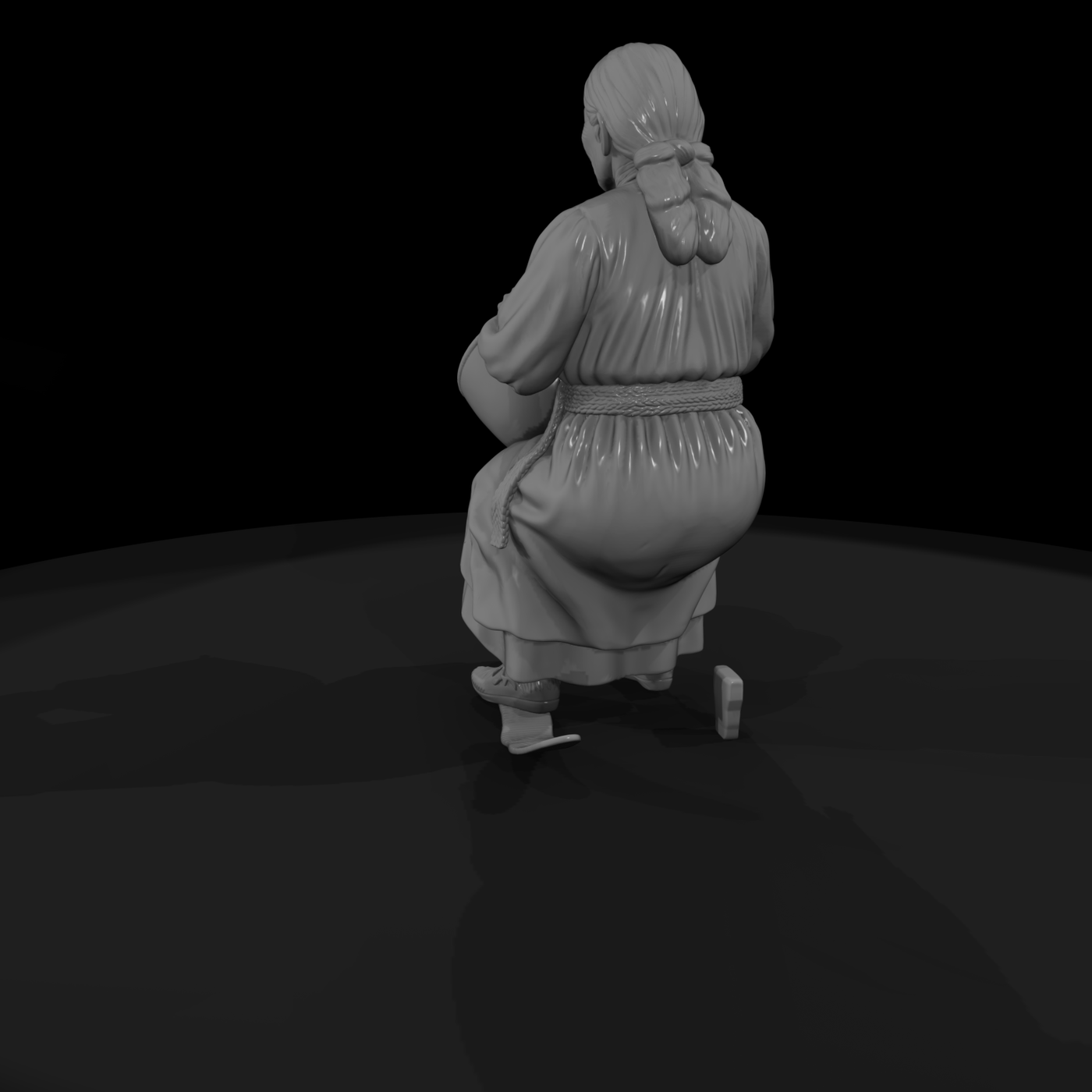 Seated Elder Basket Maker