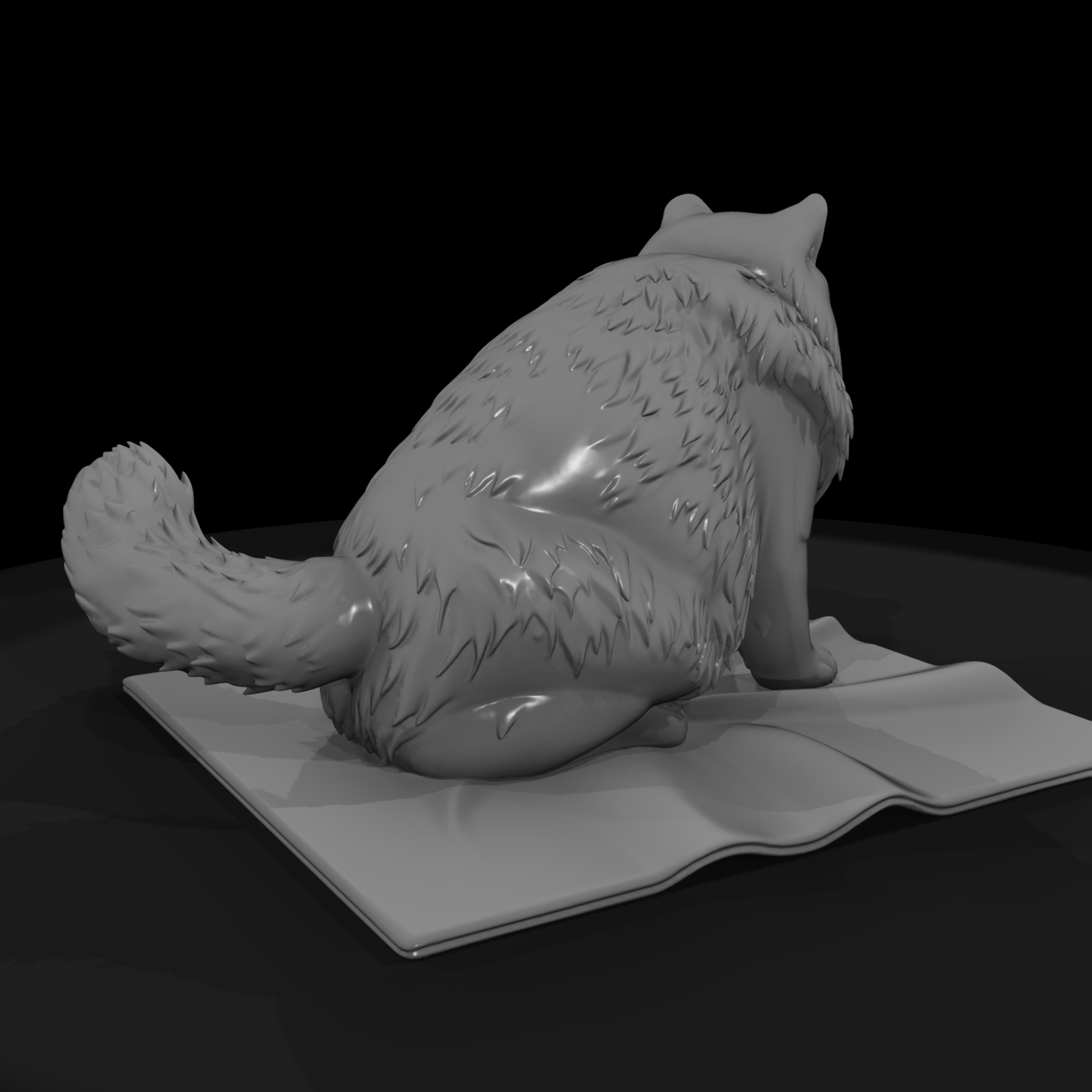 Seated Fluffy Persian Cat
