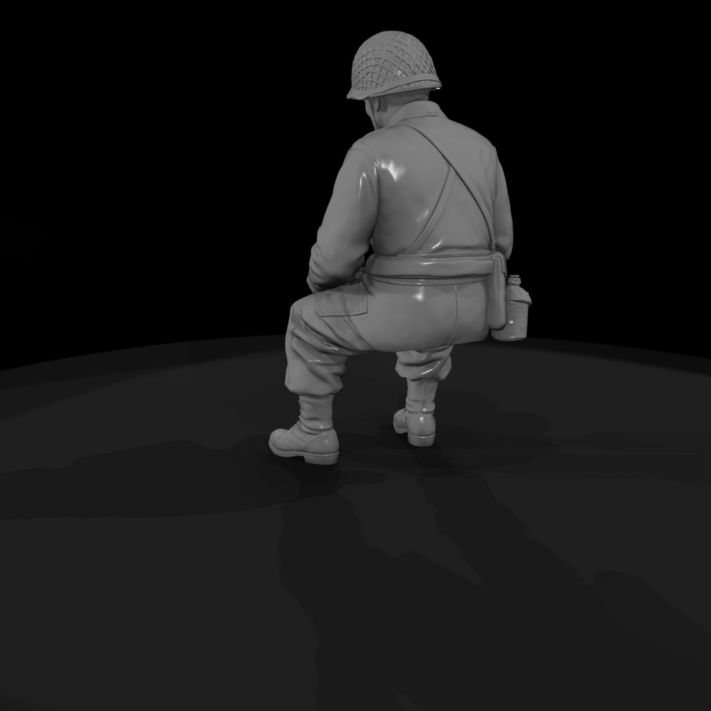 Seated U.S. Army Platoon Leader