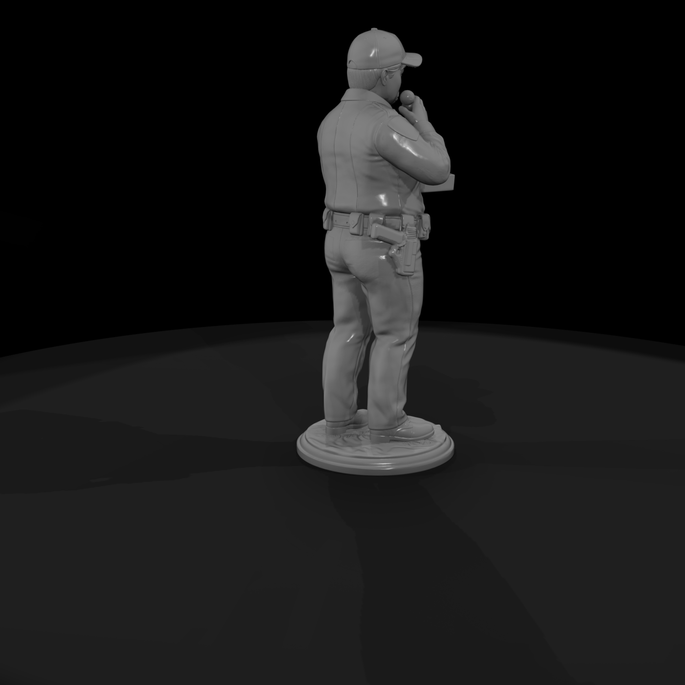 Modern Deputy Taking a Pizza Break