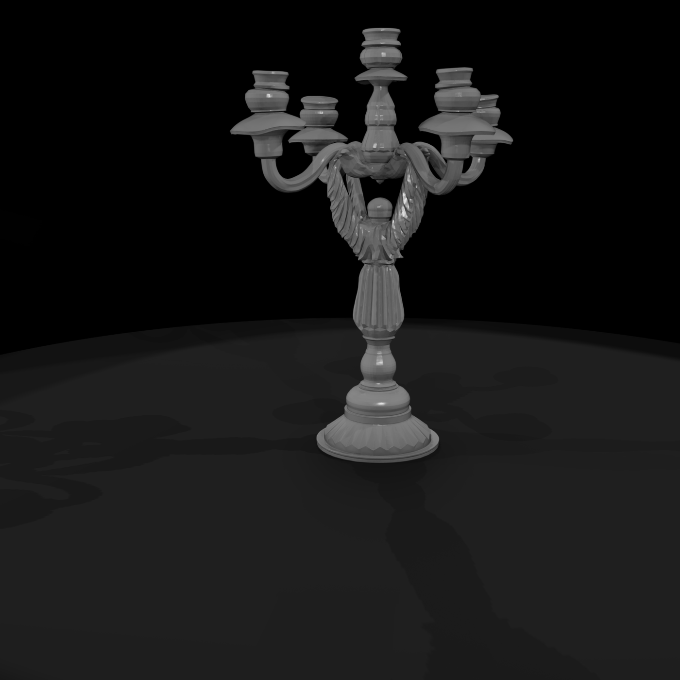 Baroque Angel Candelabra — 5-Arm Ornament