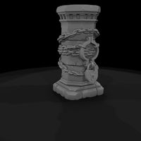 stylized-chained-ruined-stone-pillar-3d-model-gphi — thumbnail 5
