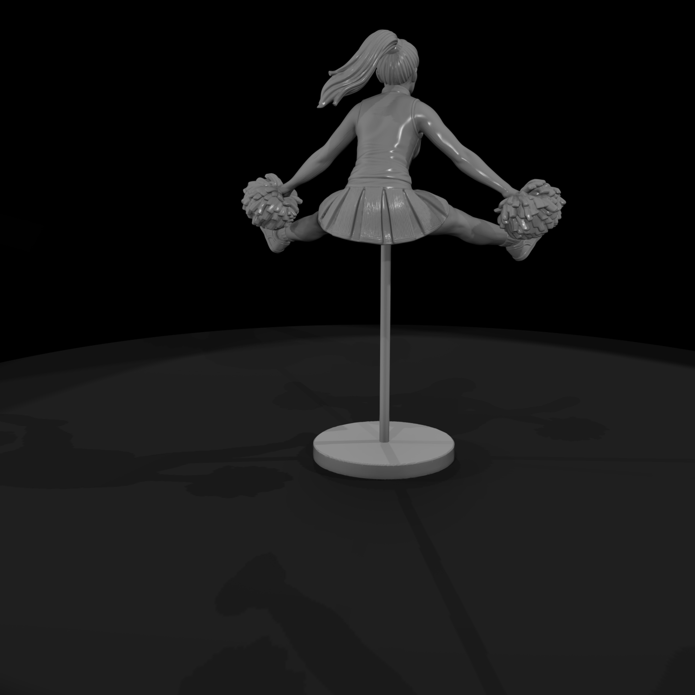 Cheerleader in Toe-Touch Jump