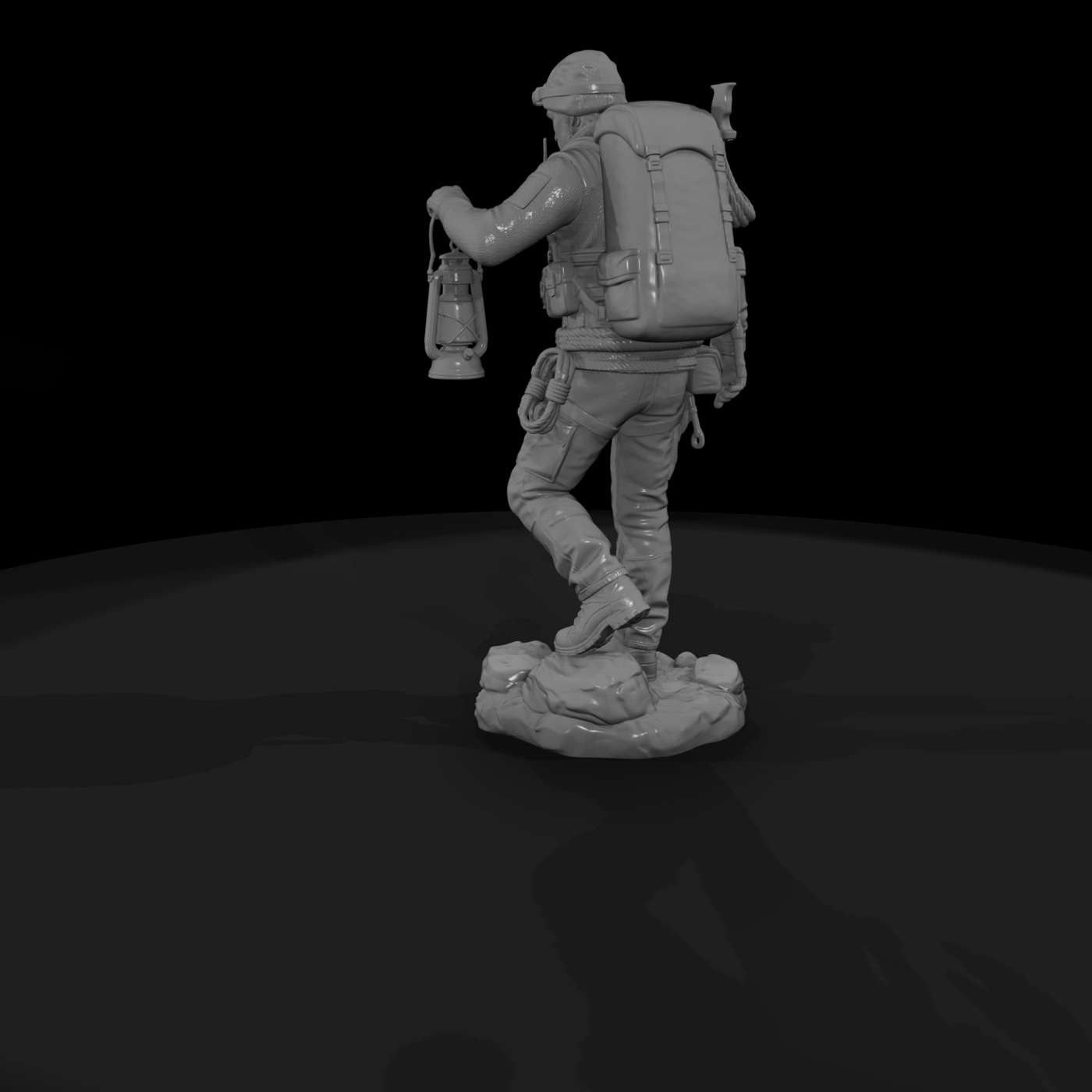 Cave Expedition Leader with Lantern