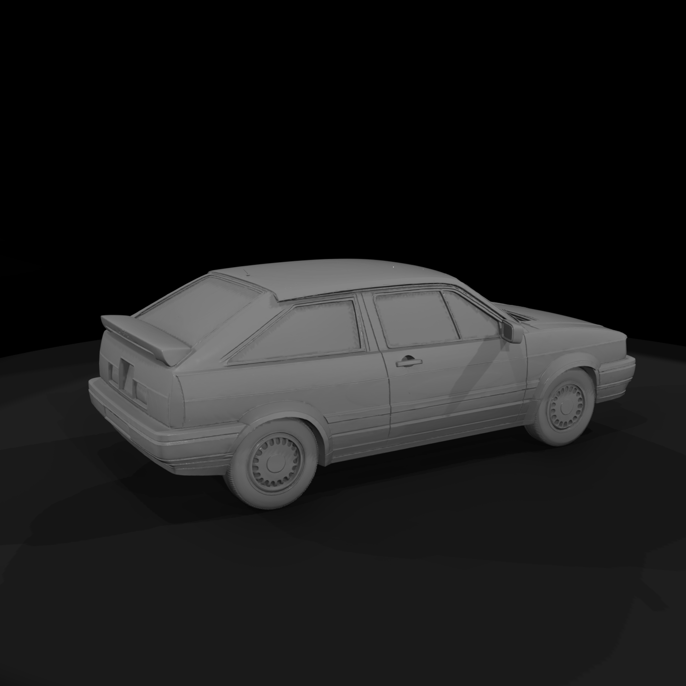 Classic Volkswagen-style Compact Car