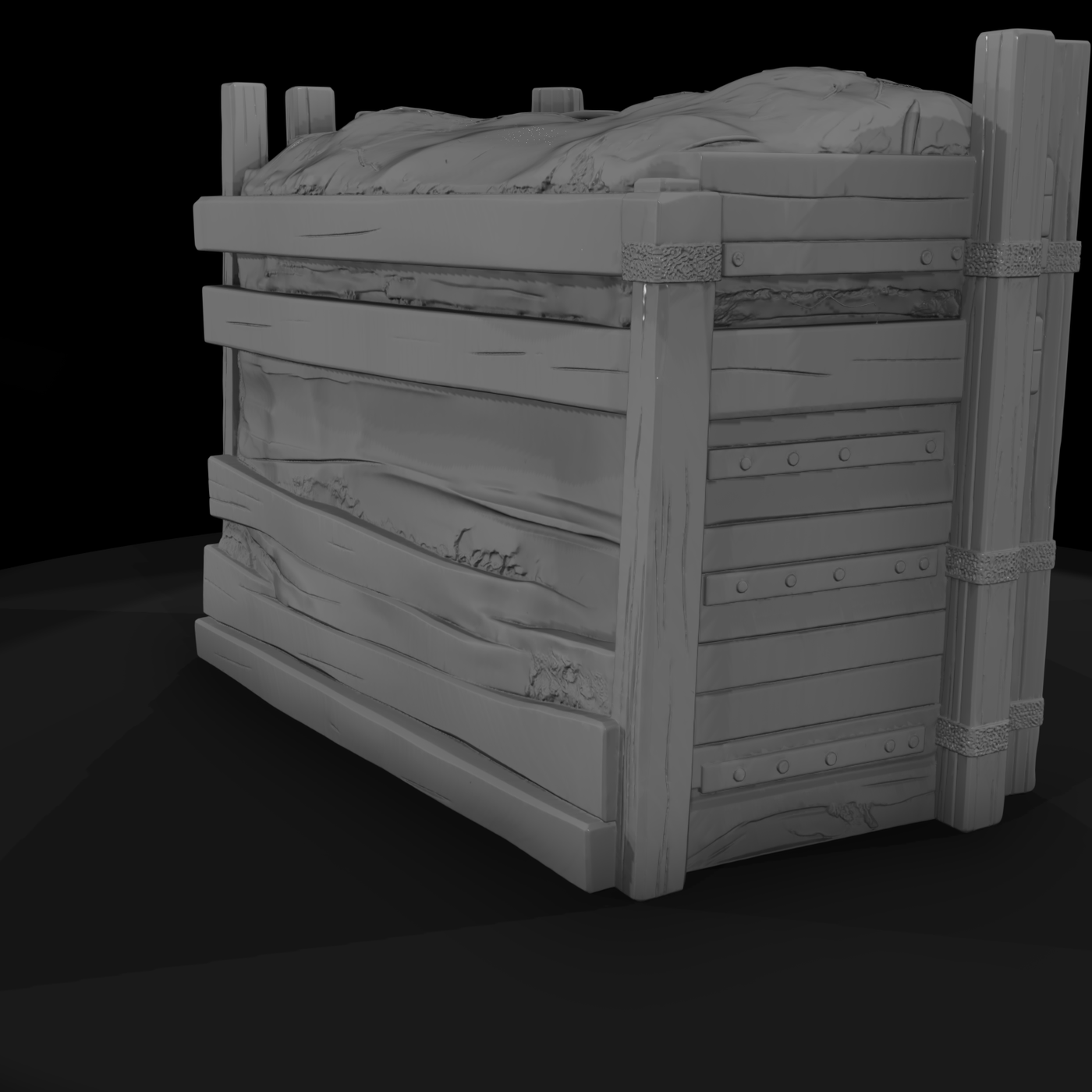 Trench Barricade with Sandbags