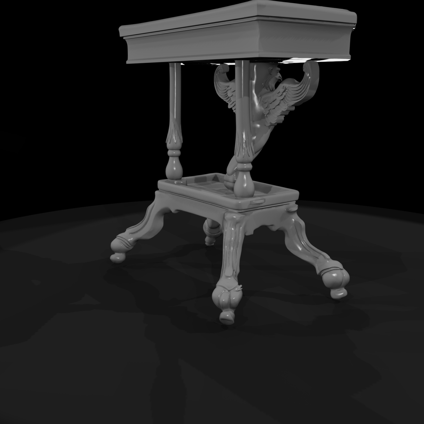Neoclassical griffin side table