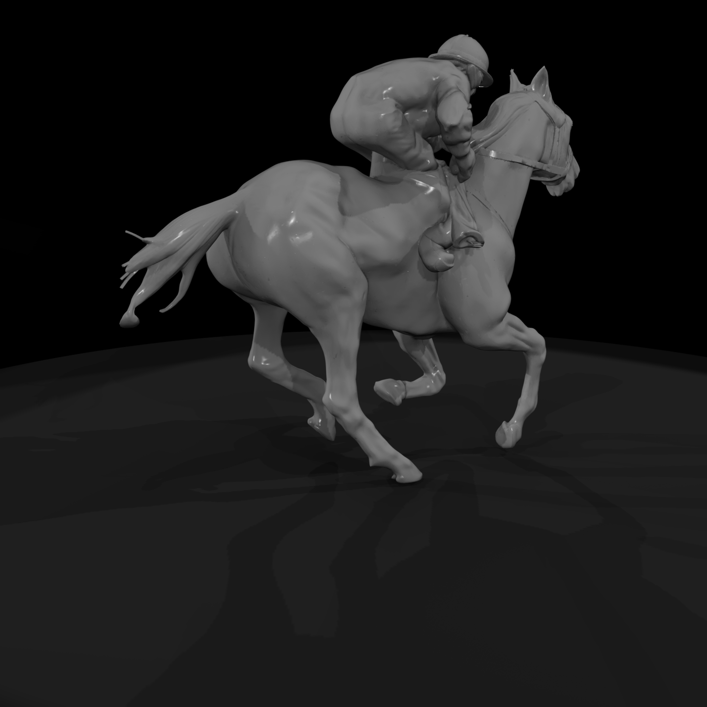 Jockey on Racehorse — Equestrian
