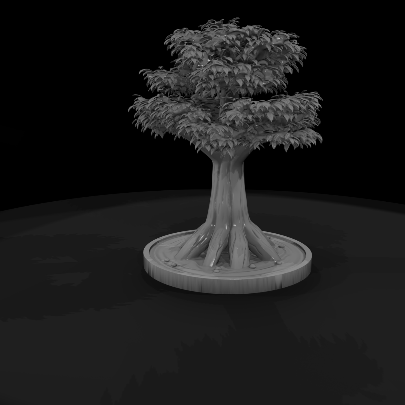 Stylized Bonsai Tree Display