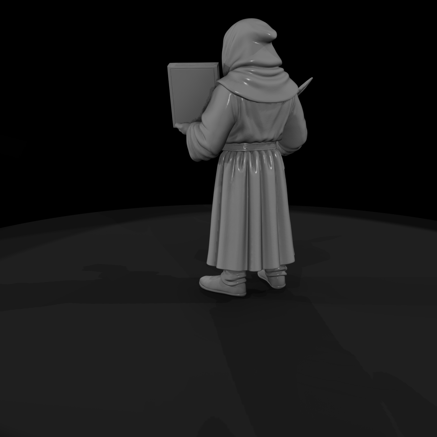 Hist 0214 Medieval Monk Scribe Miniature Figure