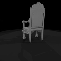 Ornate Carved Throne Chair — thumbnail 6