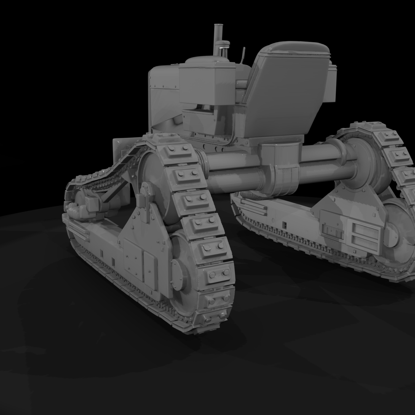 Tracked Crawler Tractor — Construction Vehicle