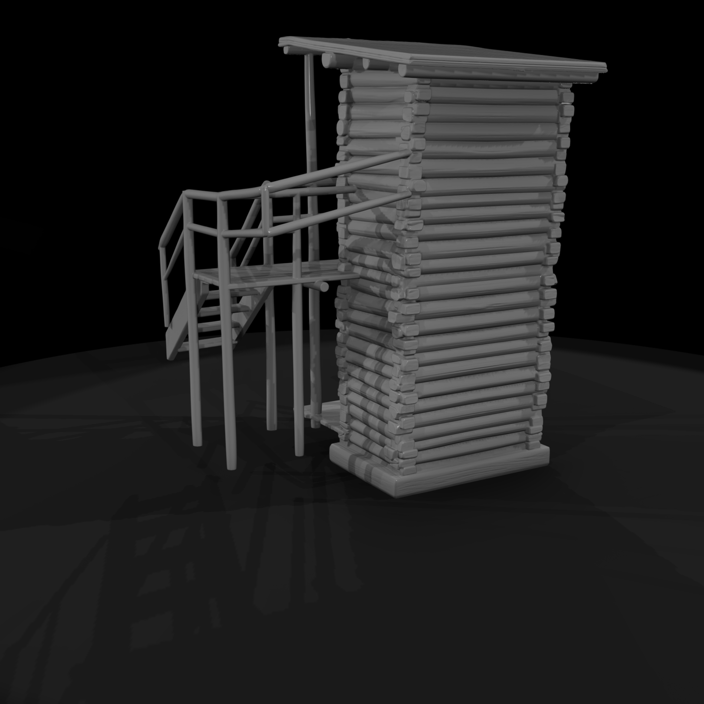 20260612 Tall Two Story Log Outhouse 6636888Ce7
