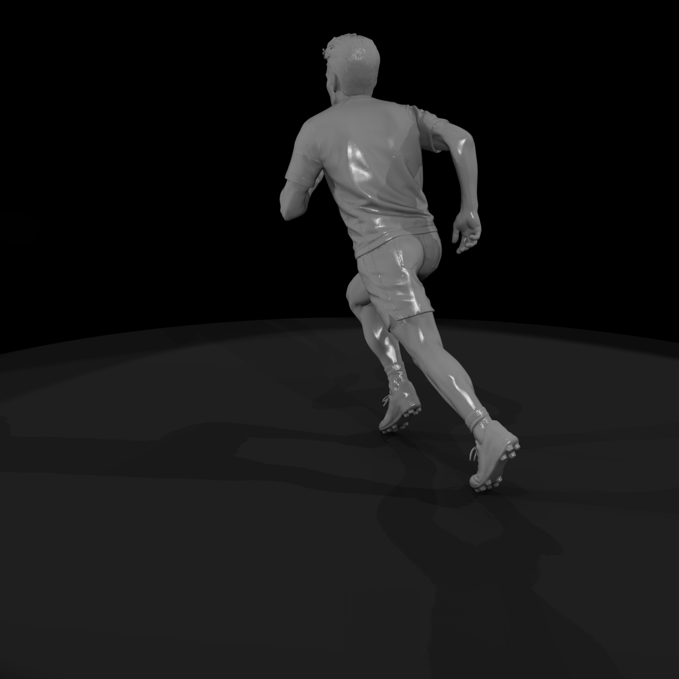 Running Athlete in Sportswear
