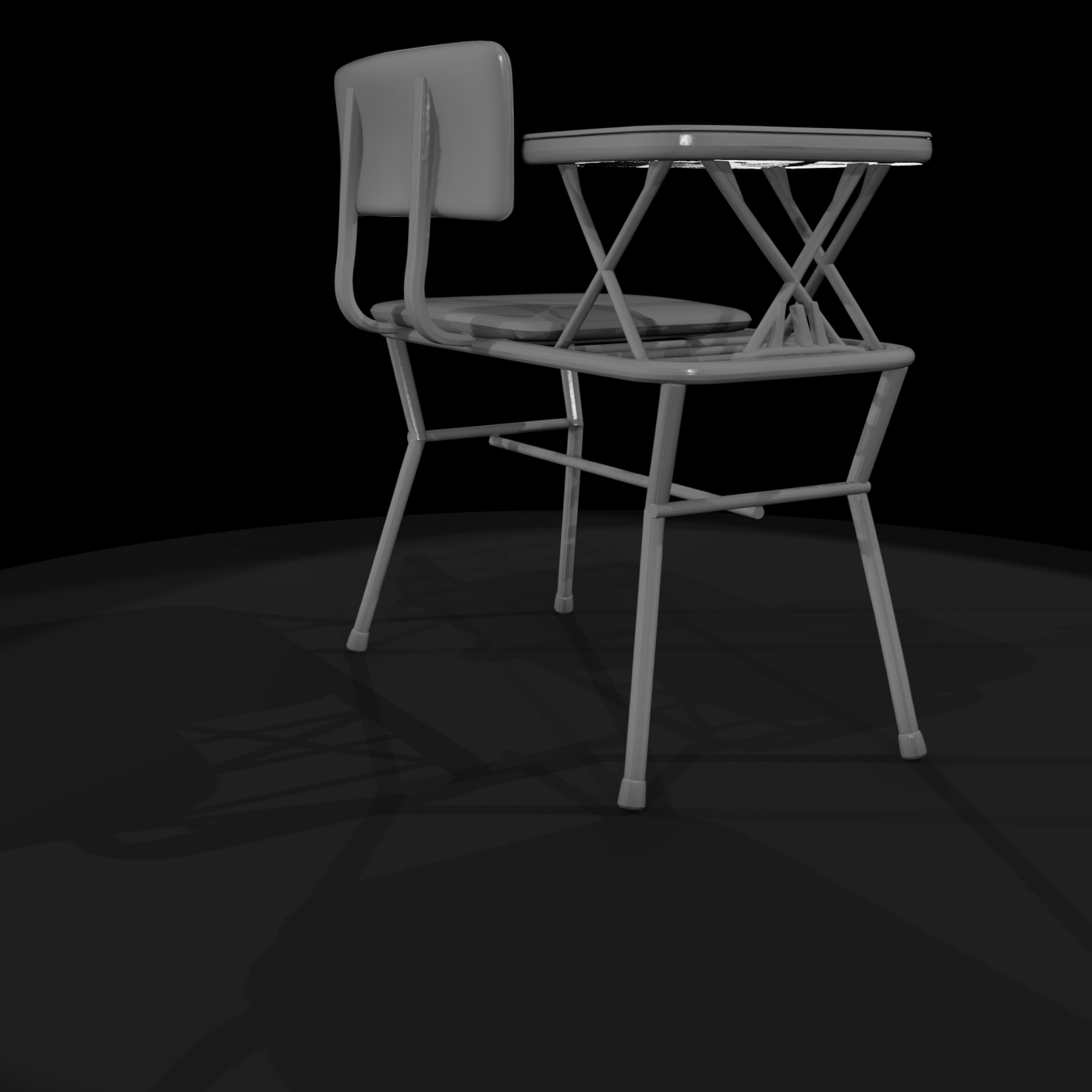 Modern Minimal Student Desk Chair with Tablet Arm
