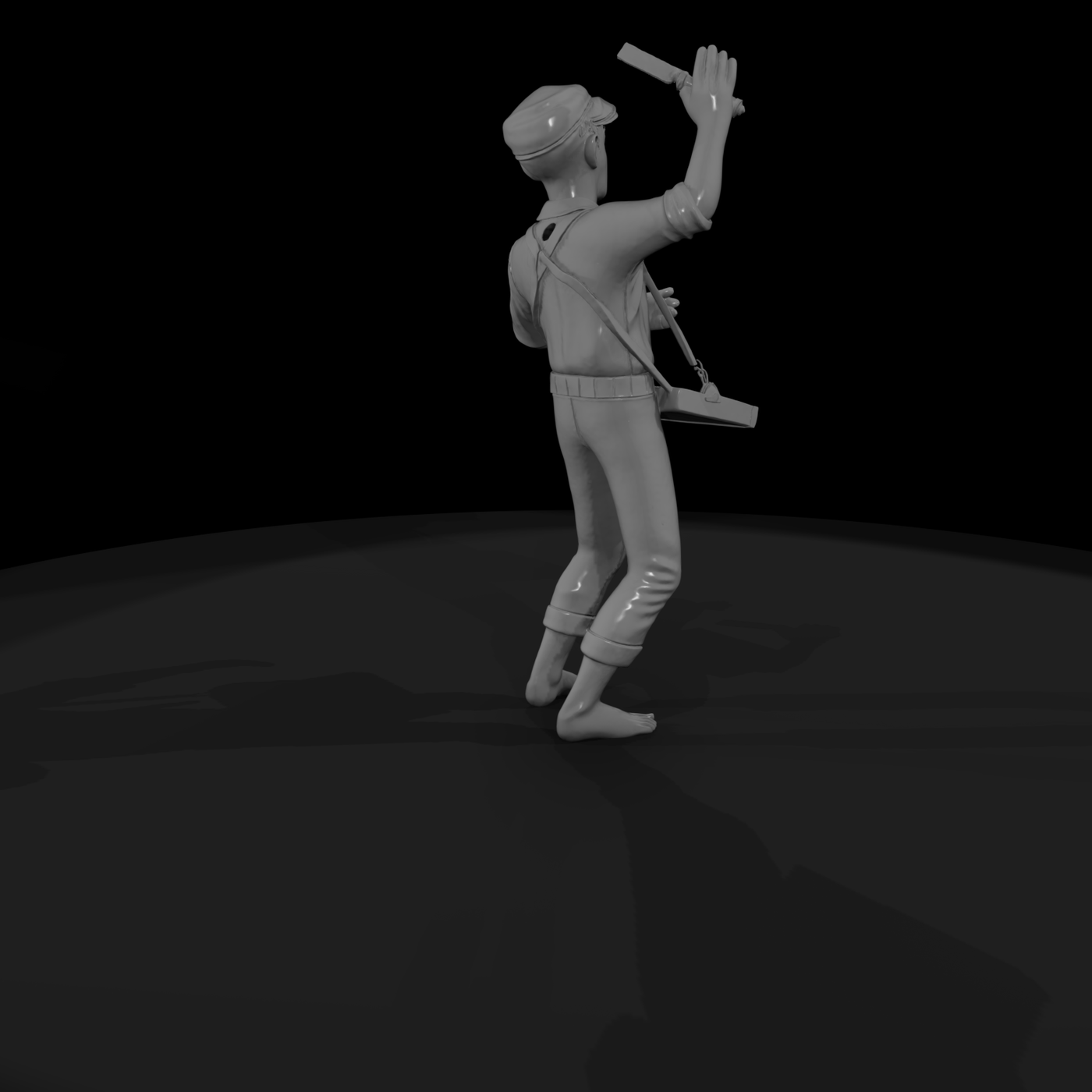Stylized Traveling Barber Boy