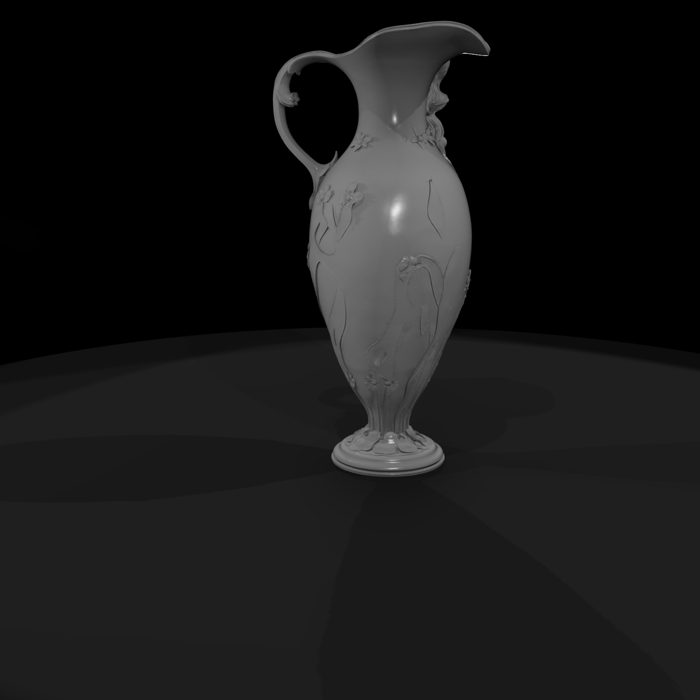 Art Nouveau Fairy Pitcher Vase