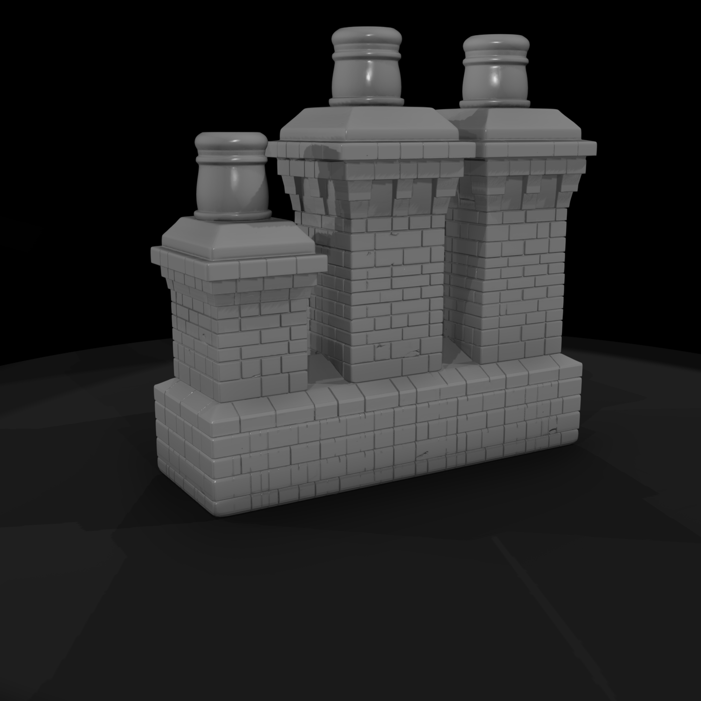 Brick Victorian Chimney Stack 3D Model 7Shicgjv