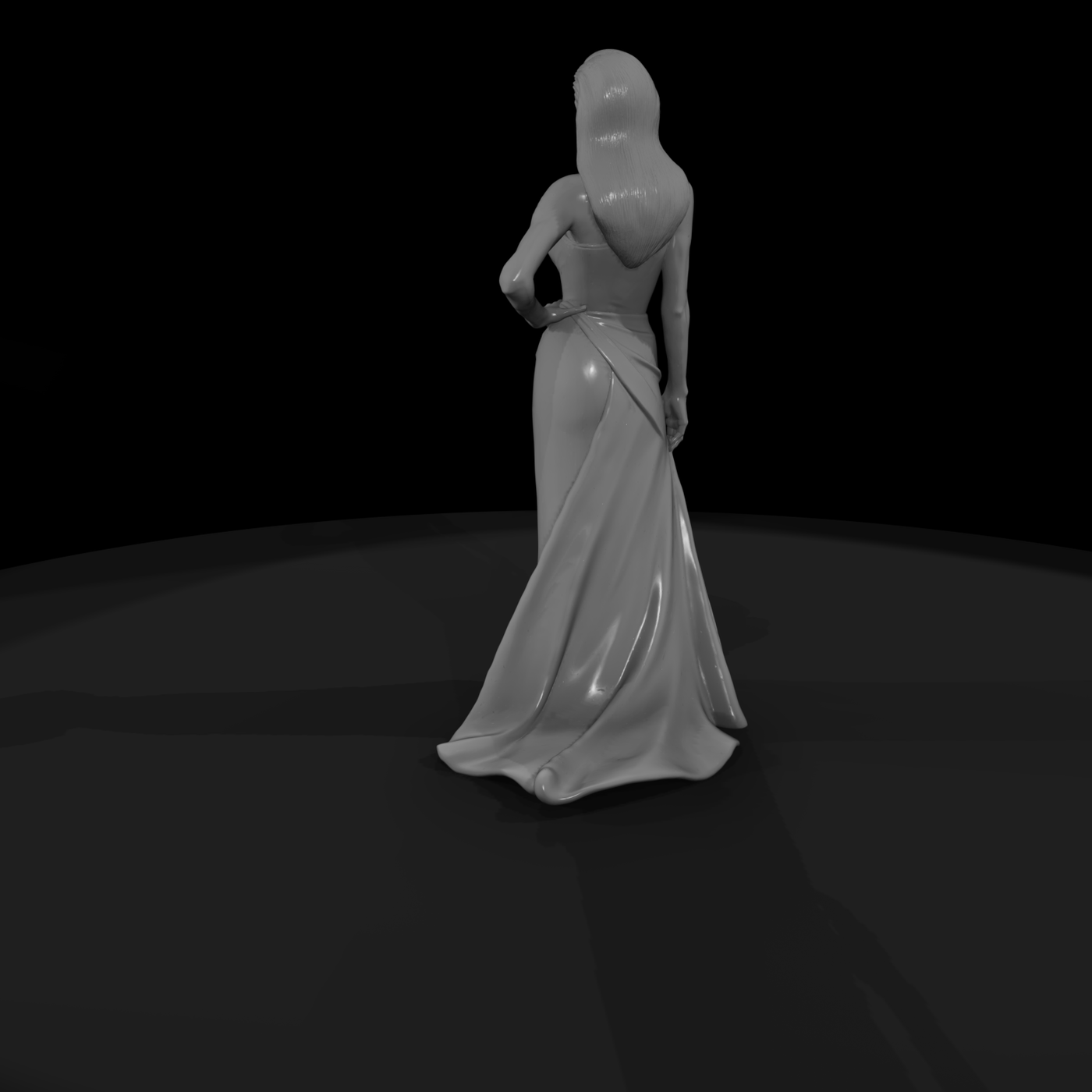 Elegant Female Figure in Evening Gown — Standing Pose