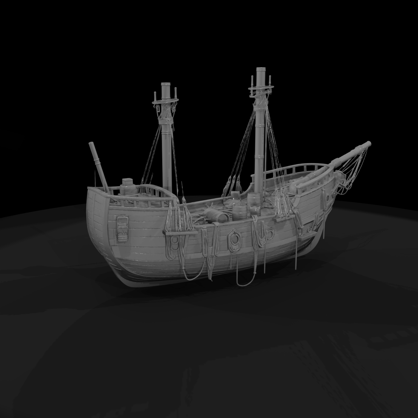 Stylized Pirate Galleon — & Wargaming Ship
