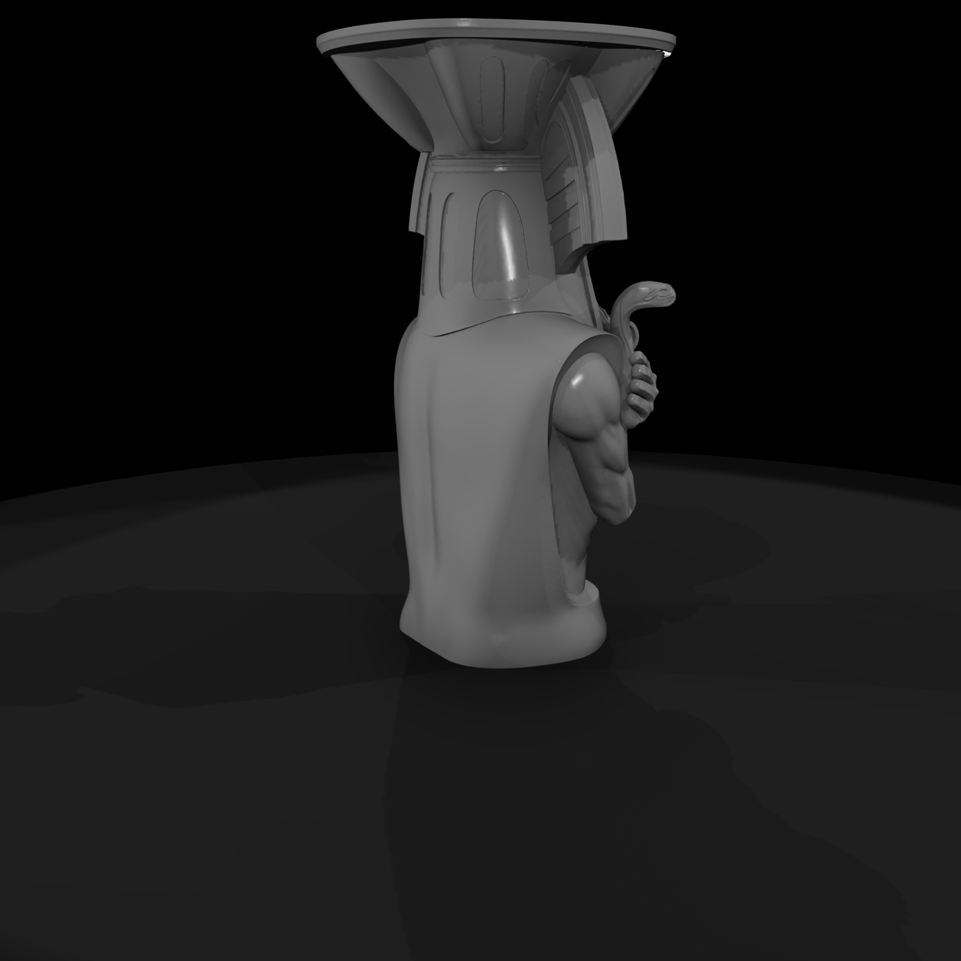 Undead Egyptian Pharaoh Bust Statue