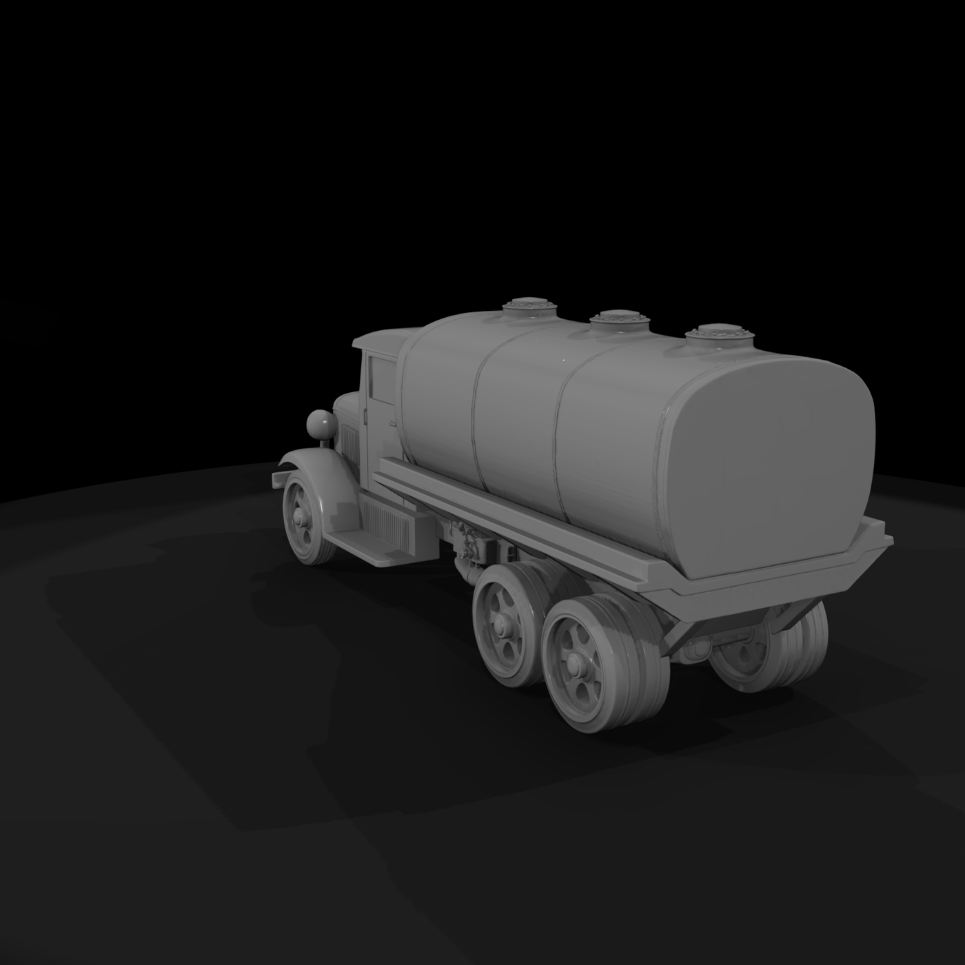 Low Poly Vintage Tanker Truck 3D Model Ndycpfwy