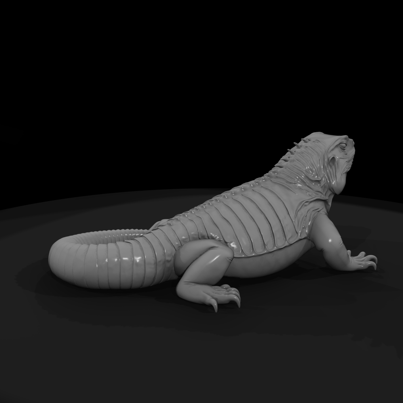 Realistic Iguana Figurine