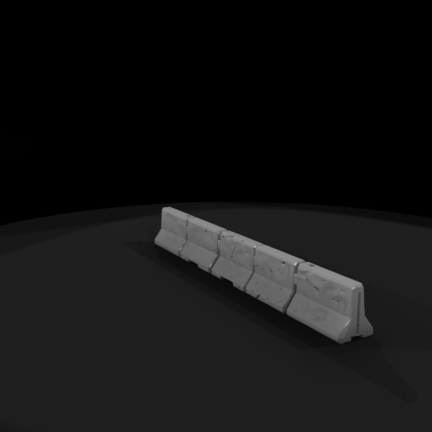 Camouflaged Concrete Jersey Barriers