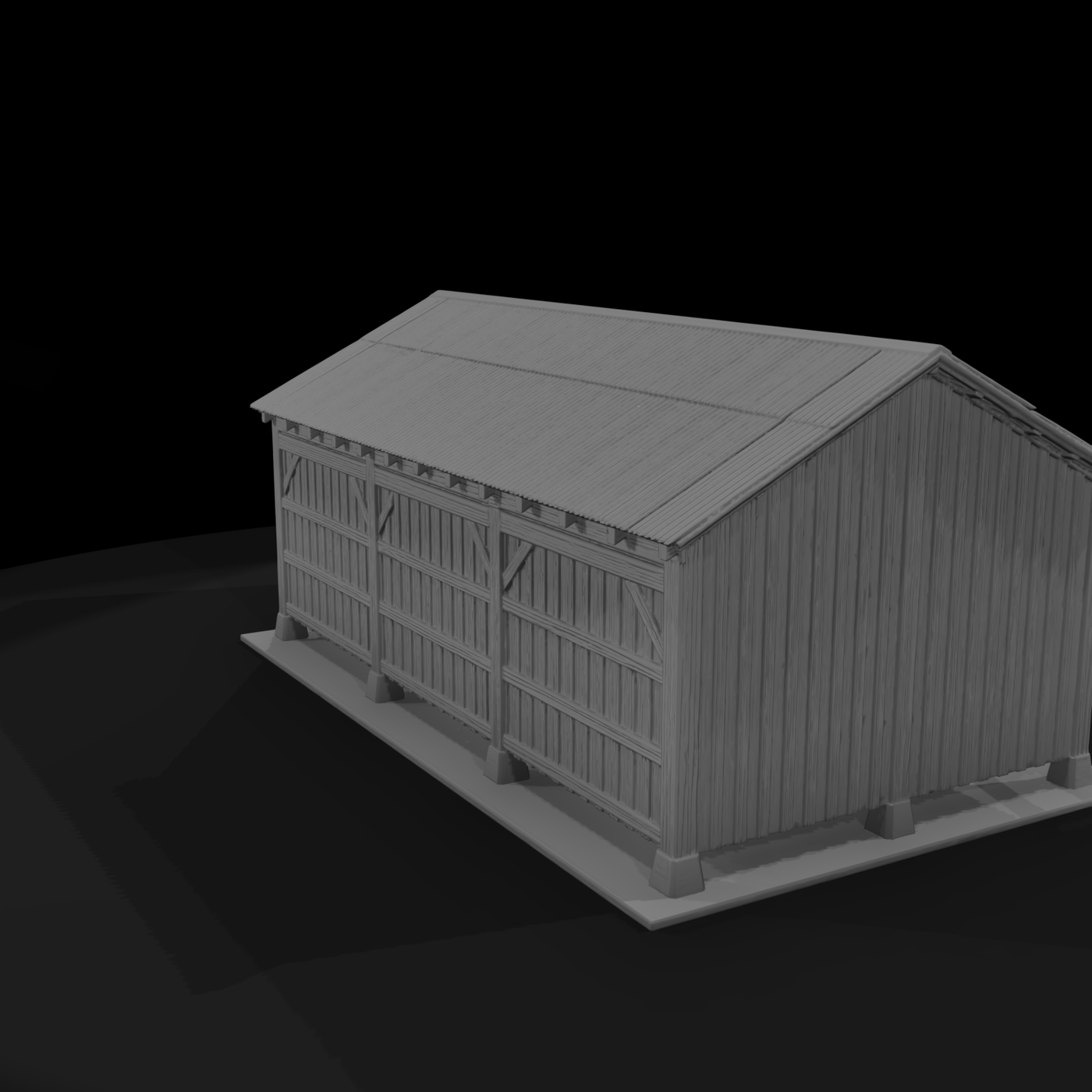 Farm Equipment Lean-To Shed