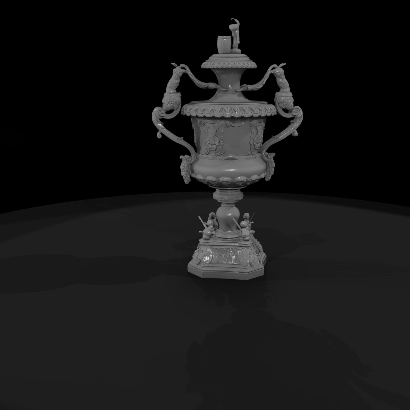 Ornate Baroque Trophy Urn