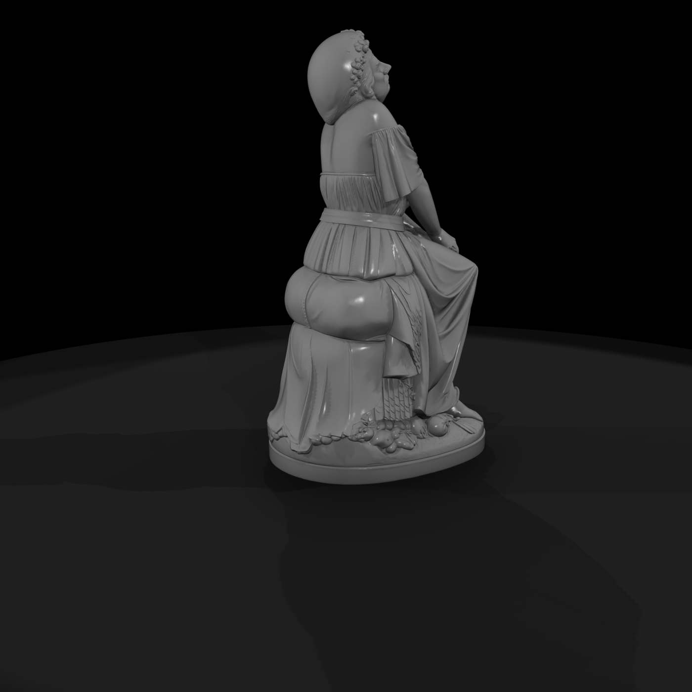 Neoclassical Seated Female Statue