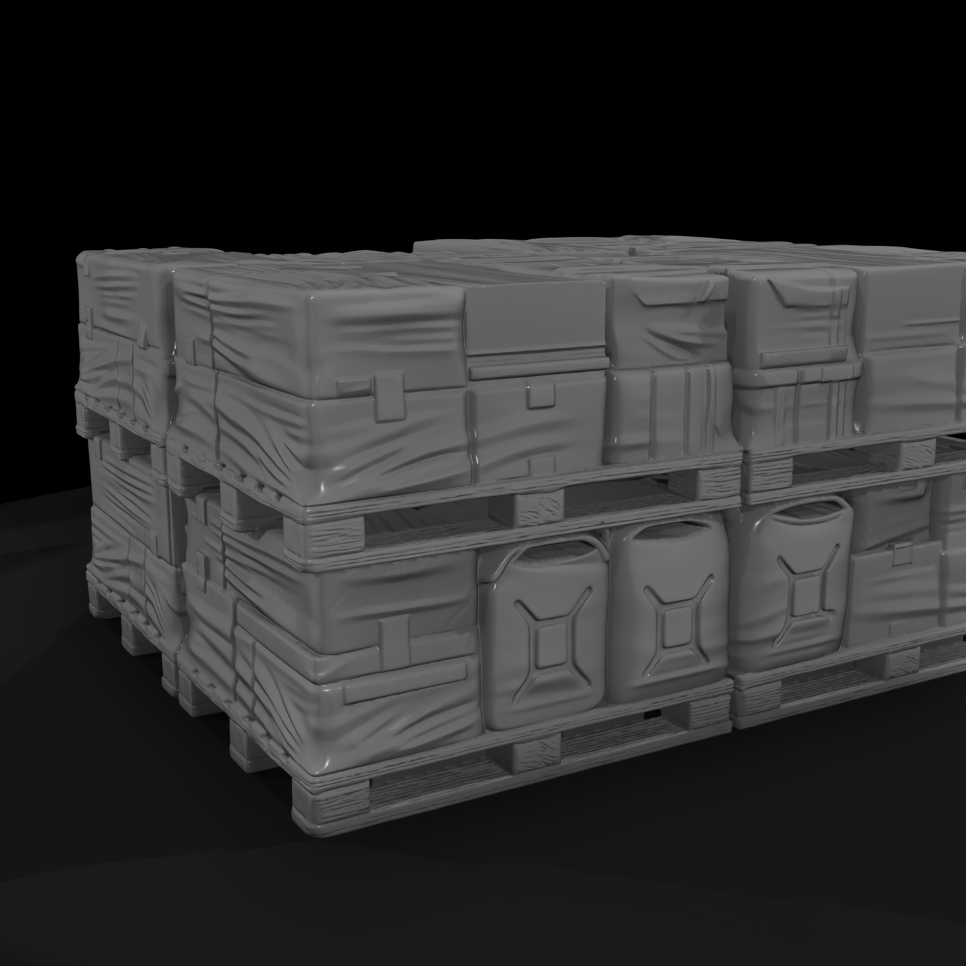 Mil 273 Modern Desert Pallet Stack Yard