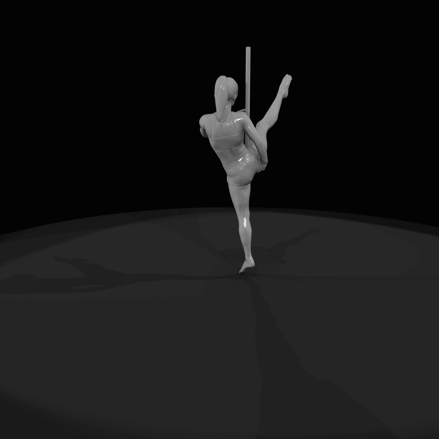 Pole Fitness Dancer Aerial Fan